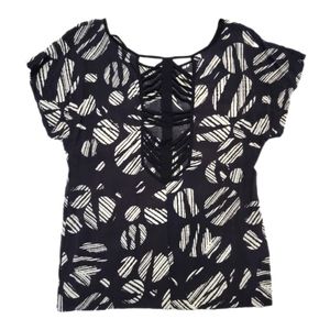 BCBG Graphic Top with Back cutout design